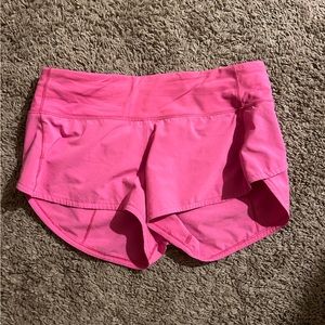 Sonic Pink Lululemon 2.5 speed up shorts